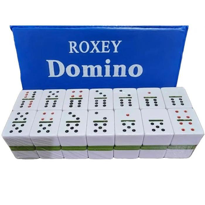 Domino Batu Biji Mahjong Tebal Putih Free Tas