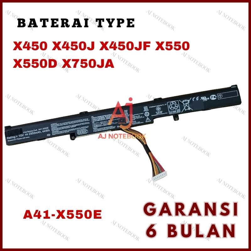 BATTERY NEW ASUS X450J X450JF A450J X550D X550DP( A41-X550E ) -AJNB