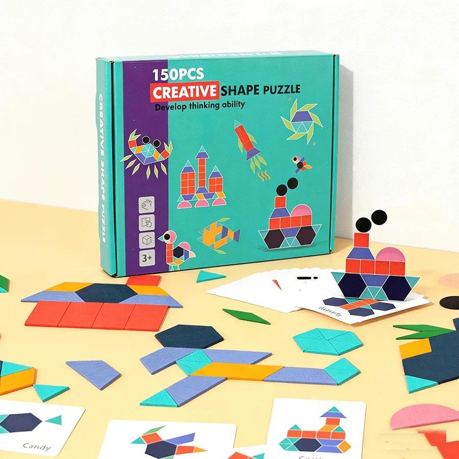 1 Set Creative Wooden Toys Rainbow Wooden Puzzles Wholesale Educational Puzzle Wooden Rainbow Color 