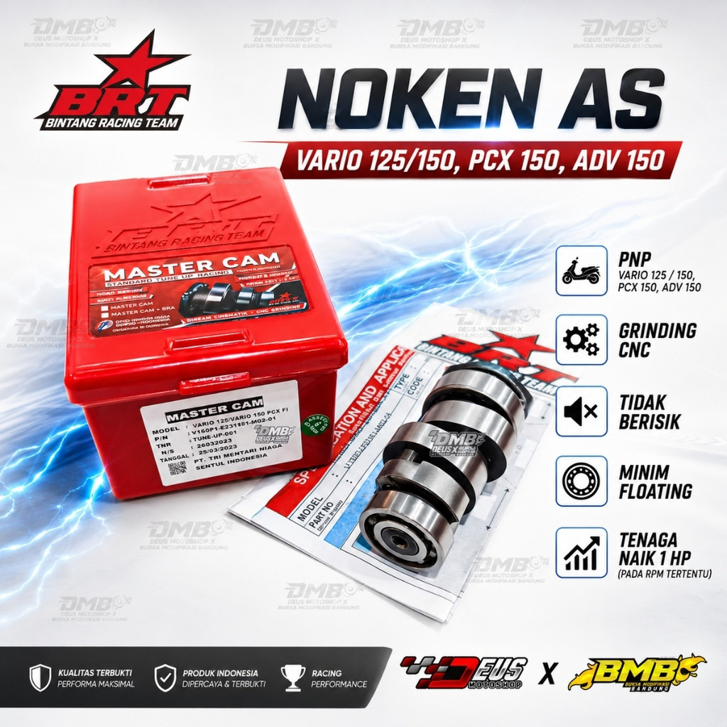 Master Cam BRT Noken as Vario 125 150 PCX 150 ADV 150 ADS S13 T1 T2