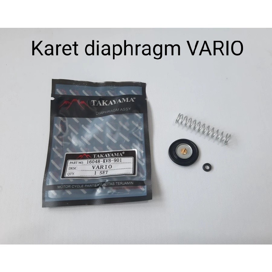 DIAPHRAGM   ASSY + PER / KARET DIAPHRAGM HONDA  VARIO / HONDA BEAT KVY  / HONDA SCOOPY (16048-KVB-90
