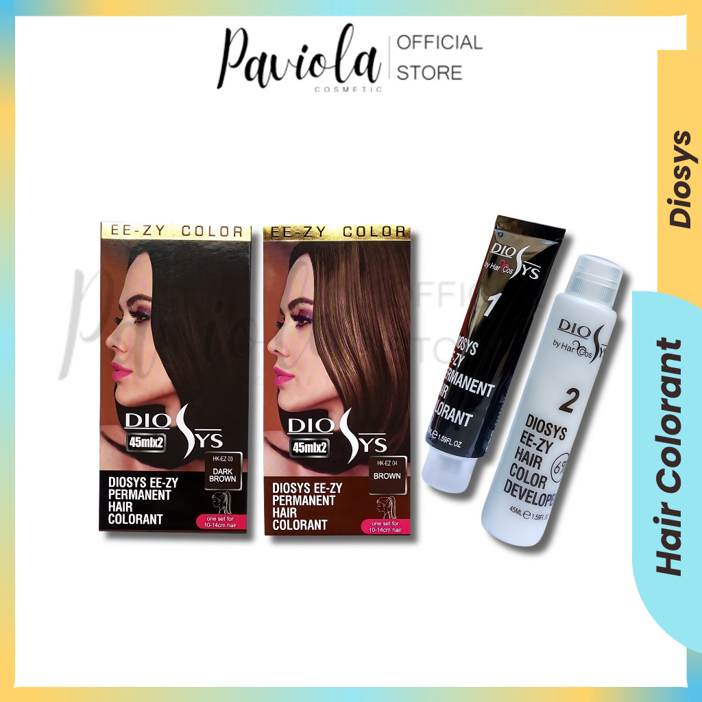 DIOSYS Hair Color EE-ZY PERMANENT 45mL-Natural Black/Blue Black/Dark Brown/Brown/Coffee/Mattya Yello