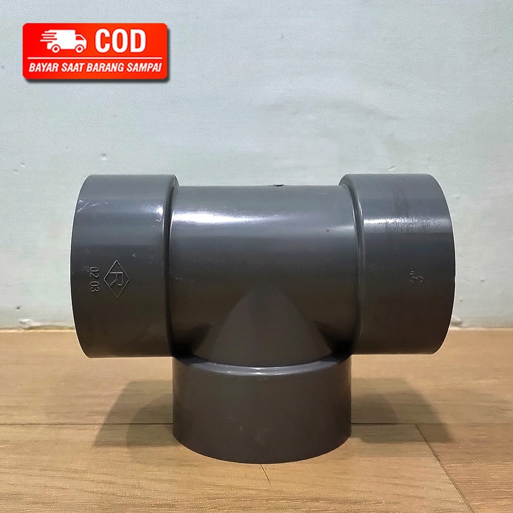 TEE SOCK PIPA PVC 3 INCH RUCIKA (D)