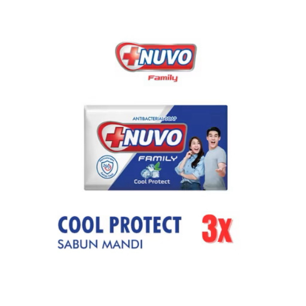NUVO COOL PROTECT ISI 3PCS / NUVO SABUN MANDI BATANG 72GR