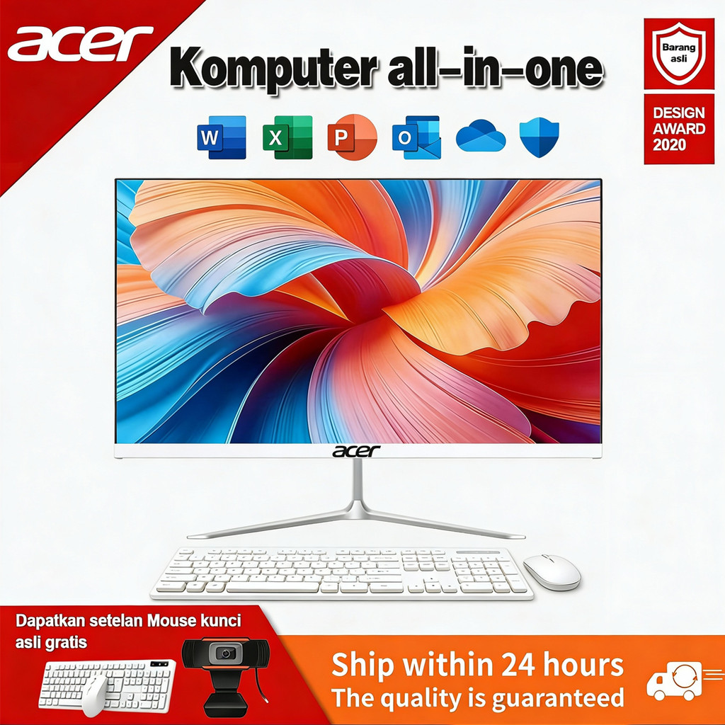Acer Komputer Full PC All-in-One  Baru Terbaru HD Super Tipis Intel Core i3/i5/i7 Untuk Rumah, Belaj