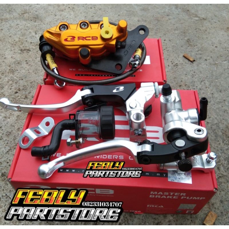 MASTER REM RCB S1 SET KOPLING RCB S1 HITAM SILVER  RX KING CALIPER RCB GOLD S SERIES GOLD KUNING SEL