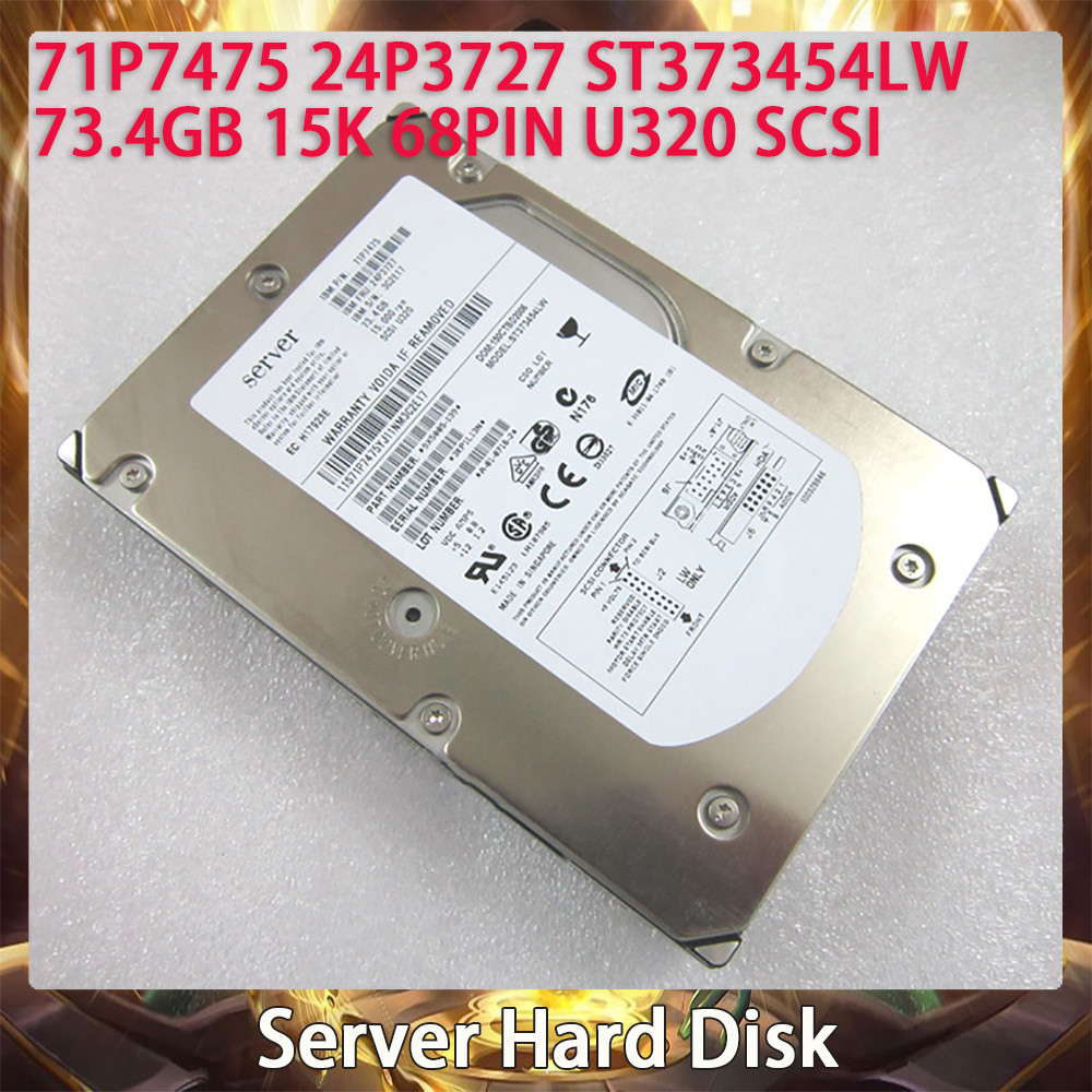71P7475 24P3727 ST373454LW 73.4GB 15K 68PIN U320 SCSI Server Hard sk