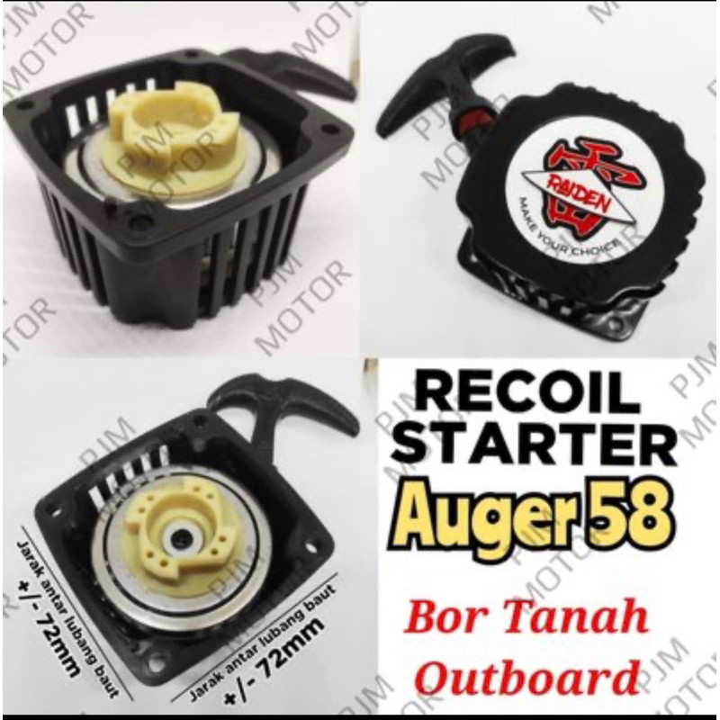 AG58 Recoil starter Tarikan kap engkol mesin bor tanah mesin kapal mesin potong rumput mesin chainsa