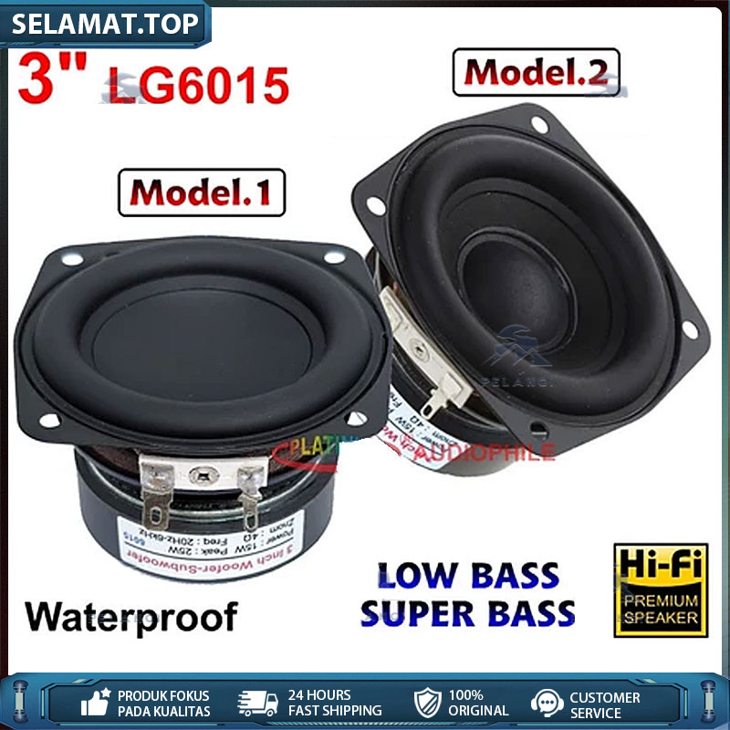 Speaker 3 inch LG-6015 Super Bass 4 ohm 15W-25W Woofer Subwoofer