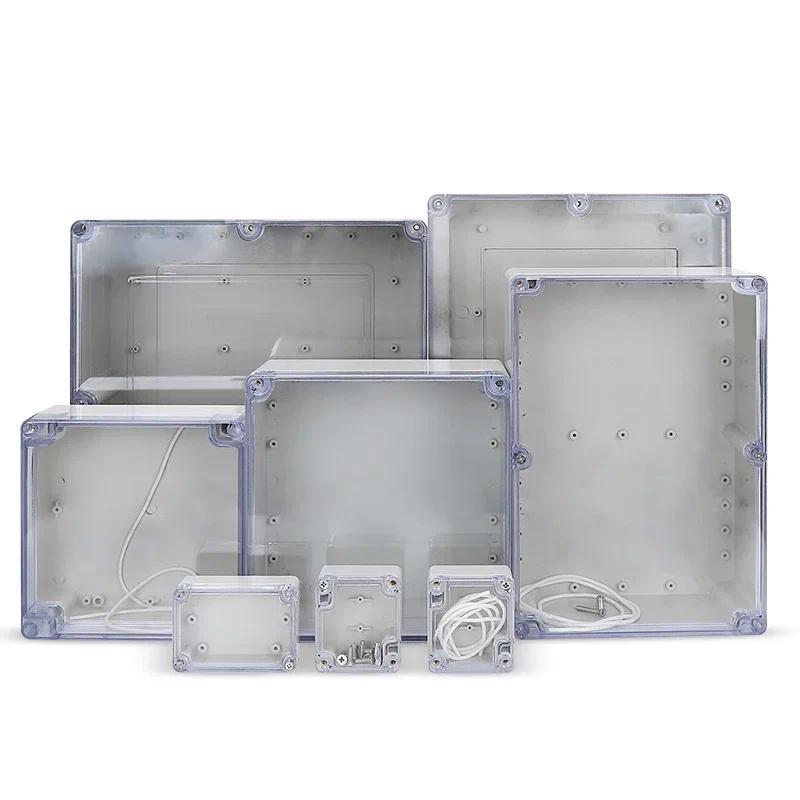 Outside Transparent Cover Plastic Waterproof Box ABS Monitoring Outdoor Junction Box Rainproof Seale