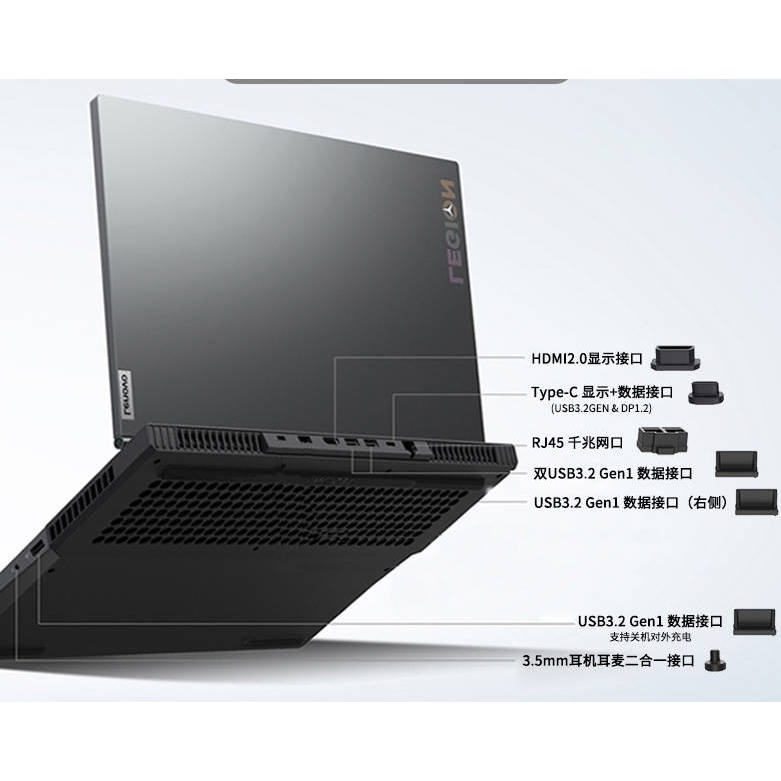 Dustproof Silicone plug port cover  For Lenovo Legion 5 15 / Legion 5 pro 16 2021 Slim 7 7i 15 16 Y5