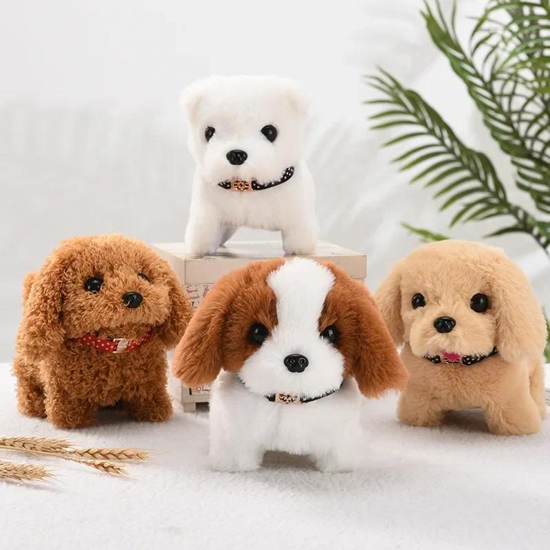 Simulated Dog Toys Plush Electric Toys for Children Walking Electric Dog Stalls Electronic Puppy Pet