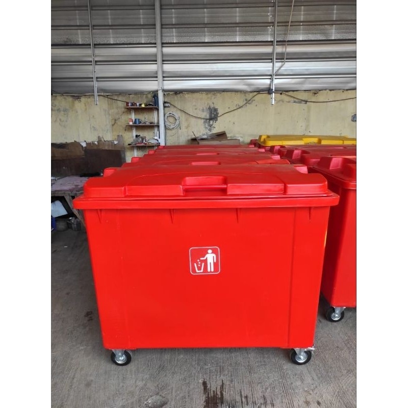 [TERLARIS[ TEMPAT SAMPAH BESAR/BAK SAMPAH BESAR 660 LITER RODA
