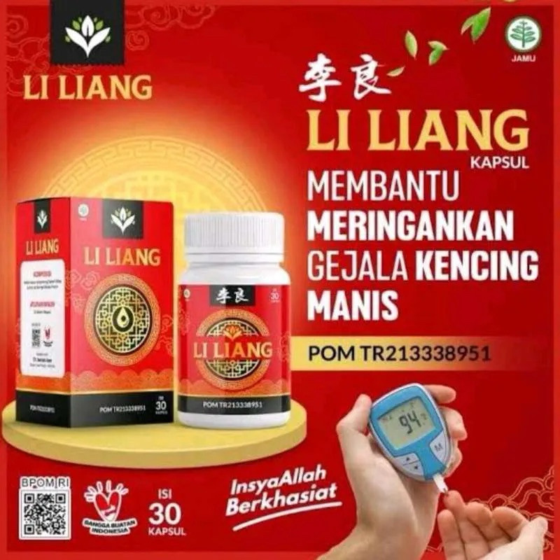 LI LIANG OBAT HERBAL CINA GULA DARAH & DIABETES ORIGINAL 30KAPSUL