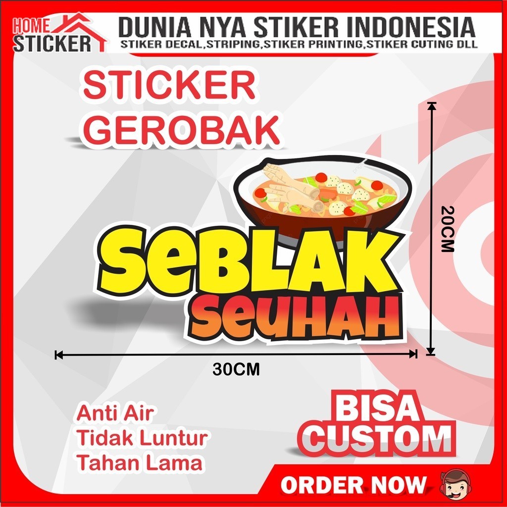 Sticker Gerobak Seblak Seuhah