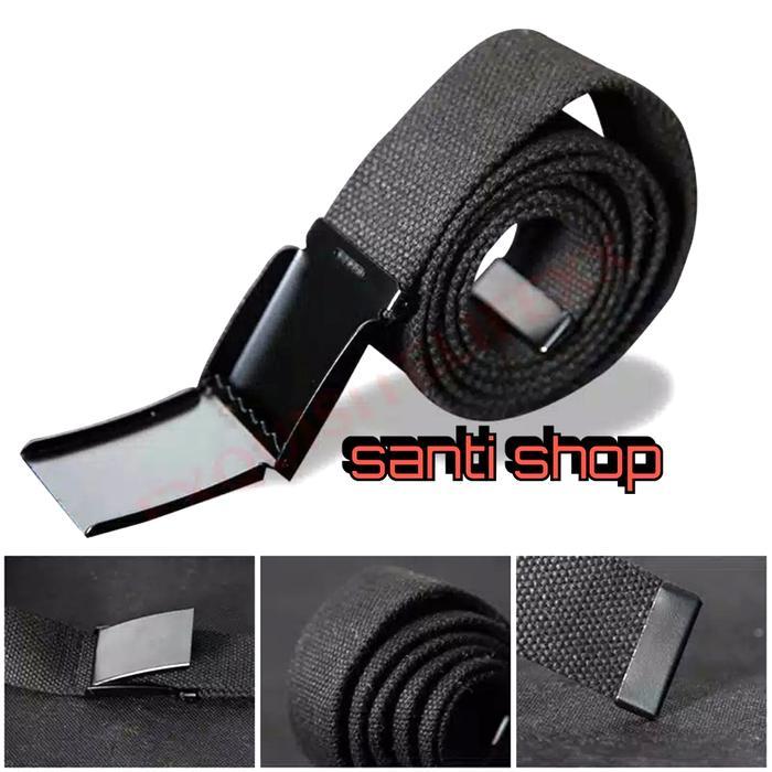 ikat pinggang pria uni sex jepit - Hitam