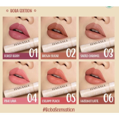 Hanasui Mattedorable Lip Cream / Boba Edition Hanasui Lip Cream / Macha Edition / Lip Tint hanasui