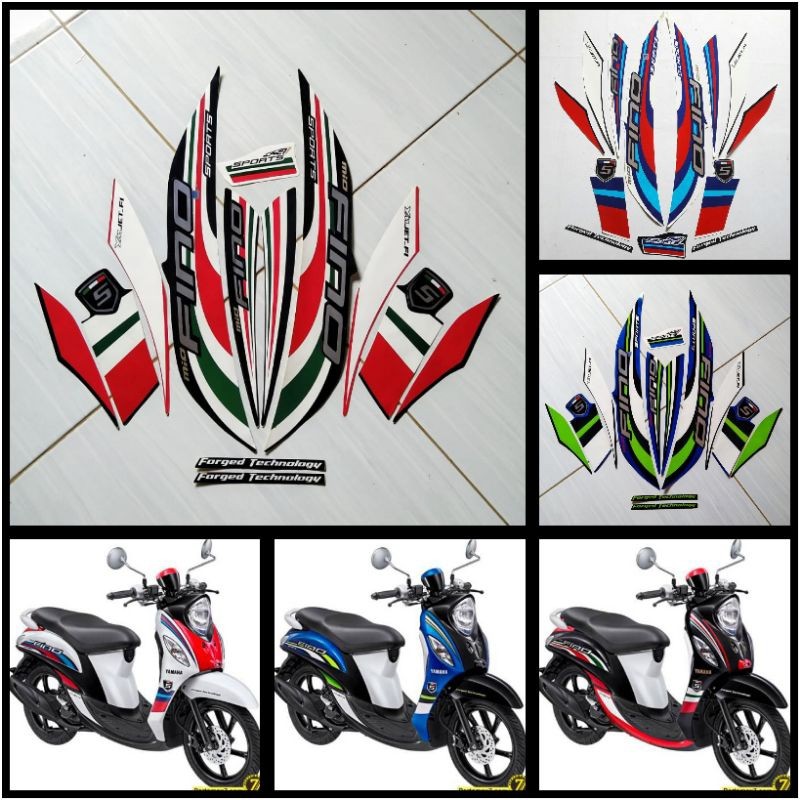 STICKER STRIPING LIS LES POLET BODY MOTOR YAMAHA MIO FINO 2015 FI