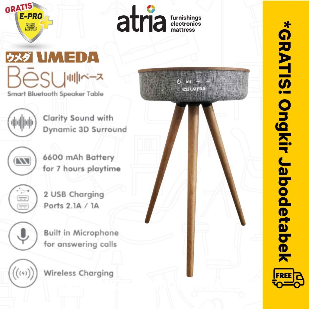 Umeda BESU Bluetooth Speaker Table / Minimalis Coffee Table