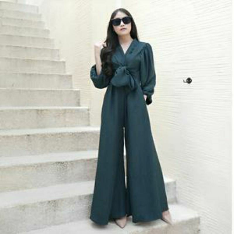 Blees Yuna Jumpsuit Wanita Hijab Outfits Crinkle panjang / Pakaian Wanita terbaru /Jumpsuit terkini