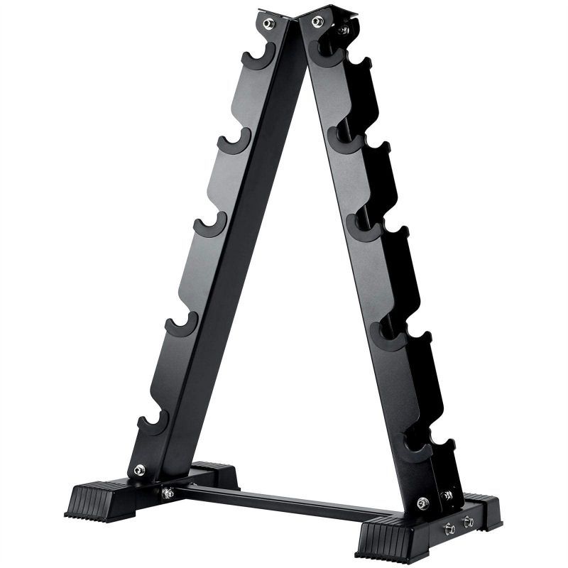Rak Dumble 5 Pairs Rak Dumbbell Triangle Vertical Rak Barbel Besi Tempat Barbel Organizer