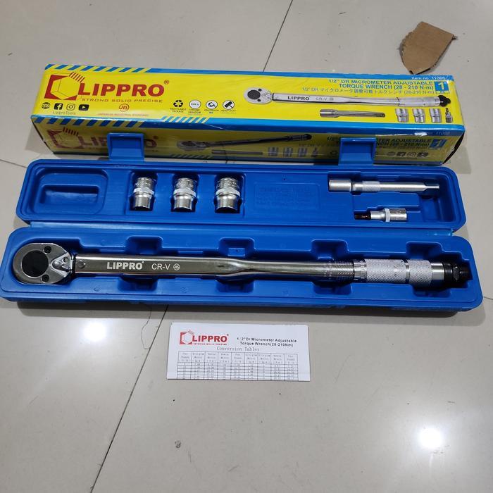 KUNCI TORSI TORQUE LIPPRO 1/2 INCHI 28 - 210 NM KUNCI RACHET TORSI
