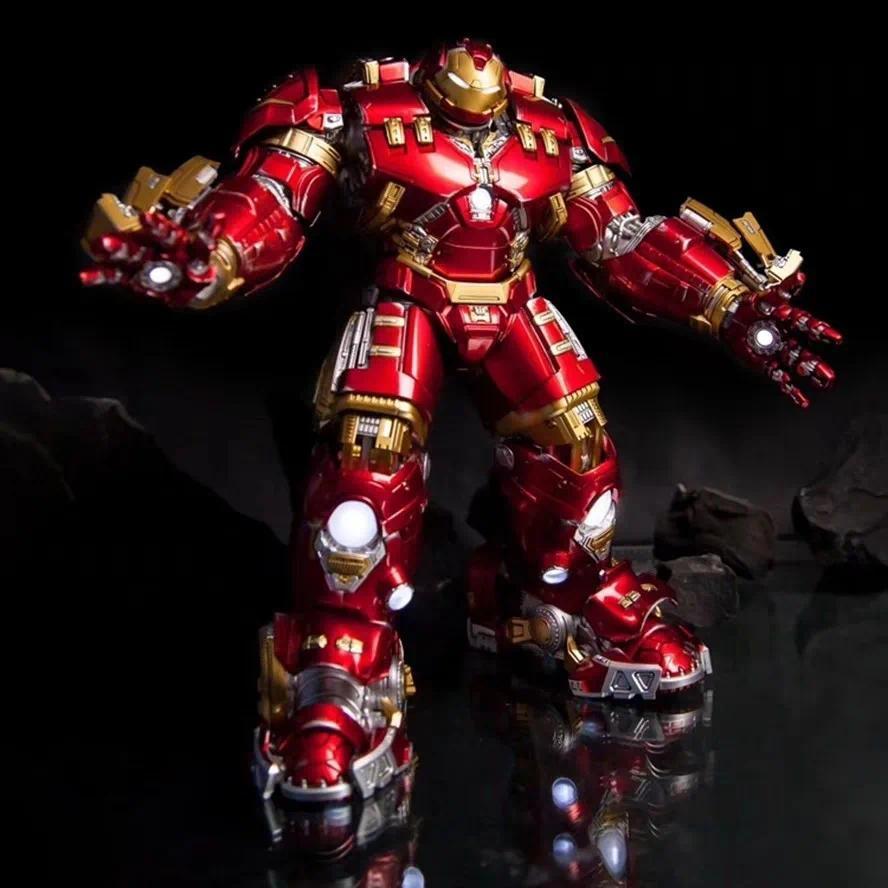 30cm Comicave Marvel Iron Man 1/12 Alloy Anti Hulk Armor Cs Mk44 Hulkbuster Mecha Figurine Model Toy