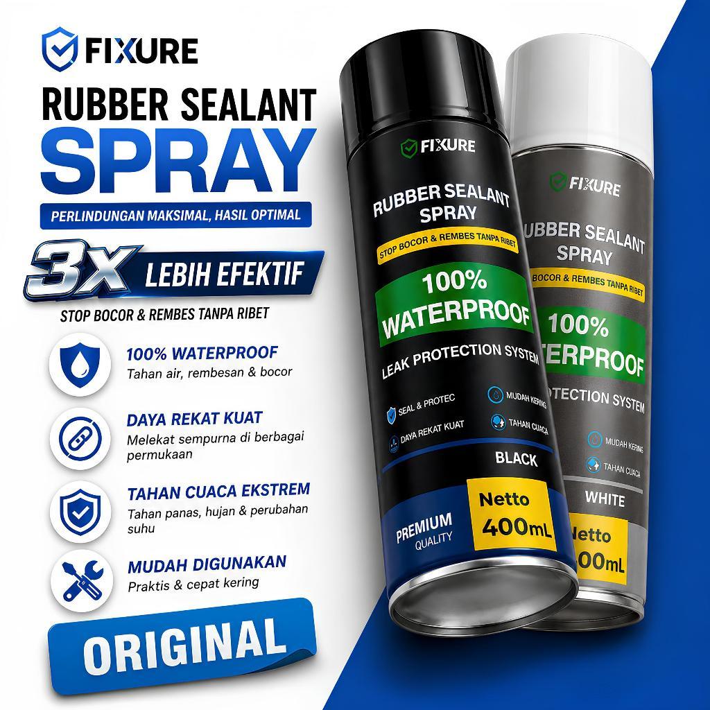 FIXURE Aqua Spray Anti Bocor 400ml Waterproof Rubber Sealant Spray | spray anti bocor waterproof