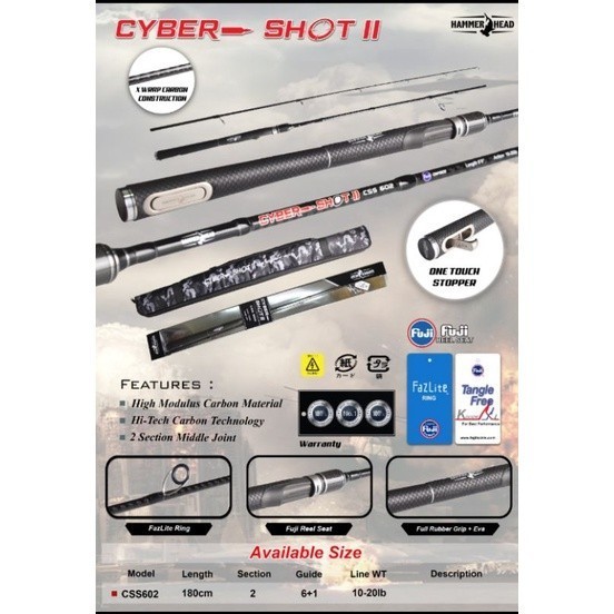 joran hammerhead kualitas premium cyber shot atau red karper 602
