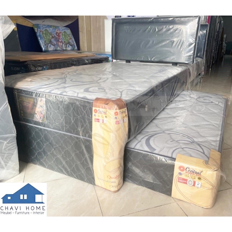 PROMO SALE Set kasur springbed 2in1 sorong central spring bed bergaransi ukuran 120x200cm