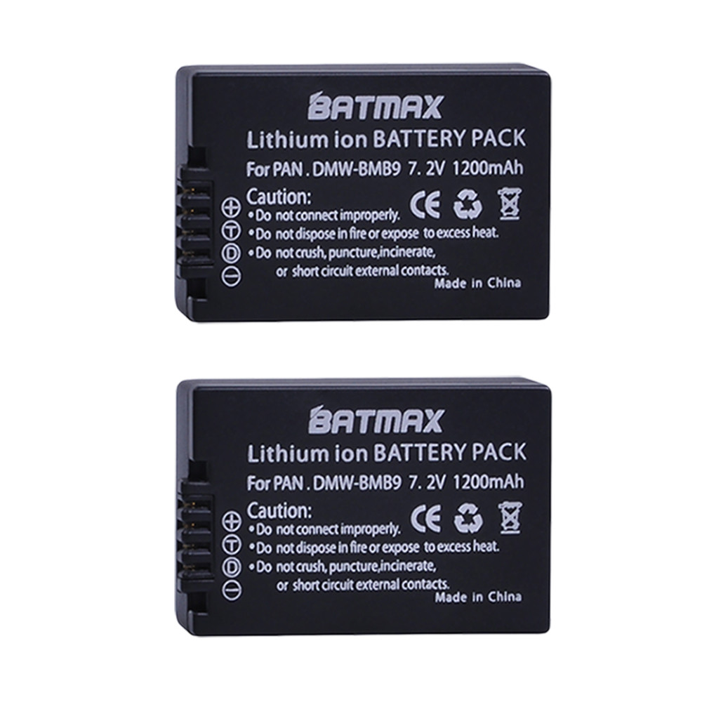 2Pcs DMW-BMB9 DMW-BMB9E DMW BMB9 BMB9E DMWBMB9 Battery for onic Lumix DMC-FZ40K,FZ45K, FZ47K,FZ48K,F