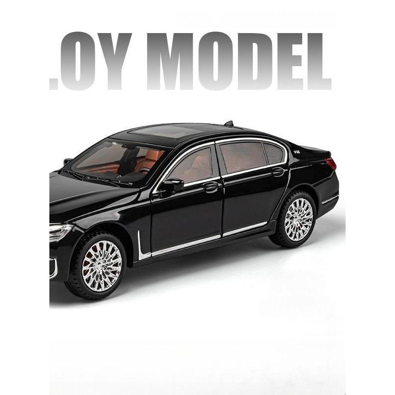 BMW Die-cast Mobil BMW 760 Li THE7 Skala 1:24 dengan Fitur Lampu dan Suara Cocok untuk Koleksi Dieca