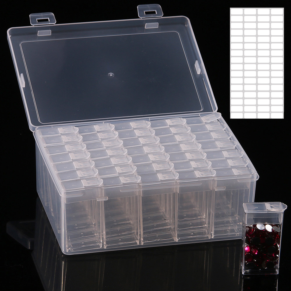 10/35/36 Slots Plastic Storage Box, 5D Y amond Painting Beads arms Jewelry Accessories Organizer Box