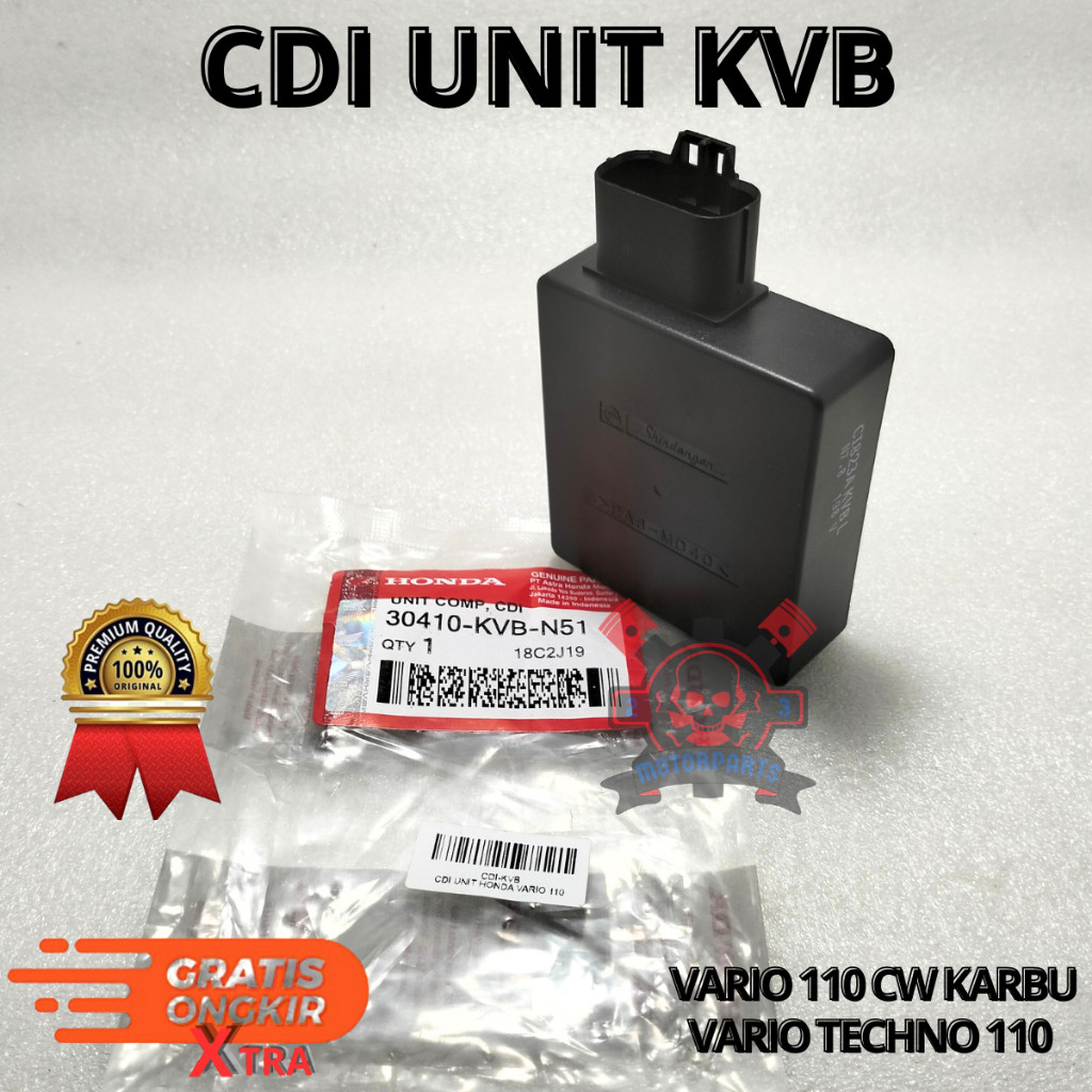 CDI UNIT KVB UNTUK MOTOR VARIO 110 CW KARBU,VARIO TECHNO 110.BERKUALITAS ORIGINAL ASLI ORI