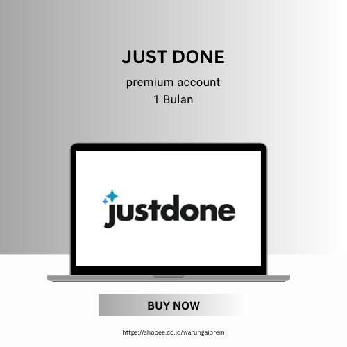 JustDone Unlimited | 1 Bulan | Full Garansi | Support Full 24 Jam