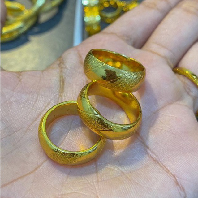 cincin tunangan Lapis Emas 24krt Crum Emas Muda 6 gram Cincin Cewek Replika Premium Gold