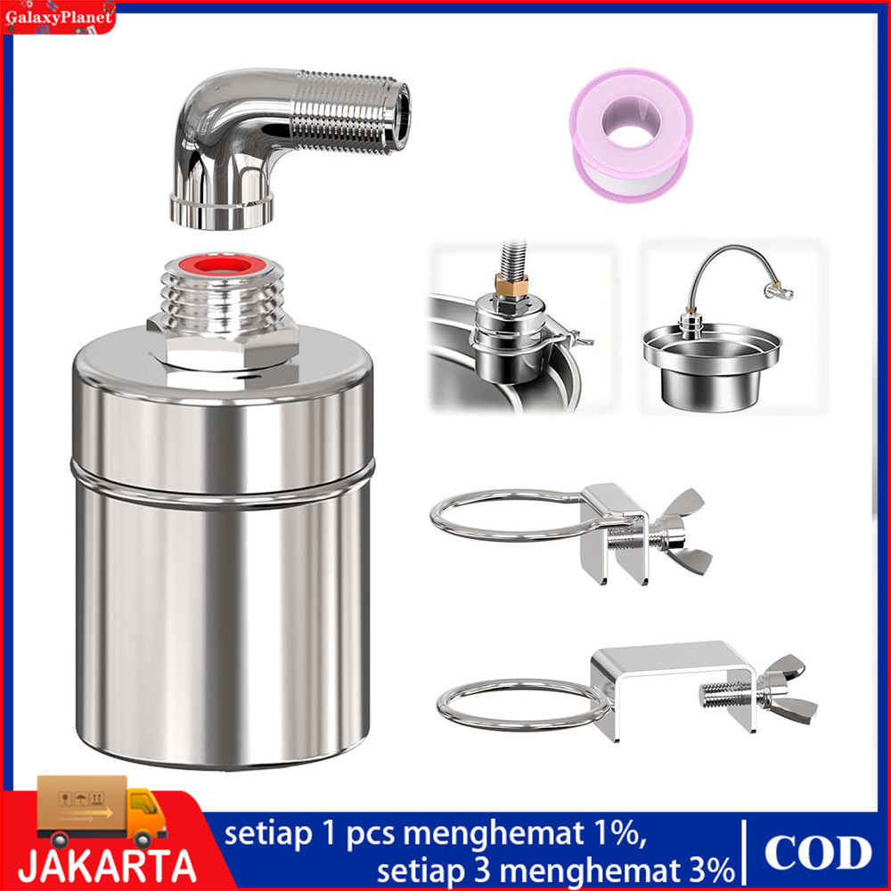 COD Kran Pelampung Otomatis Stainless Steel 304-Katup Pengontrol Level Air untuk Tangki,Toren,Tandon