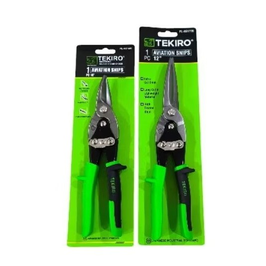 (JU.SH) TEKIRO gunting BAJA RINGAN 10INCH/12INCH gunting SENG kanal C gunting plat aluminium holo ho