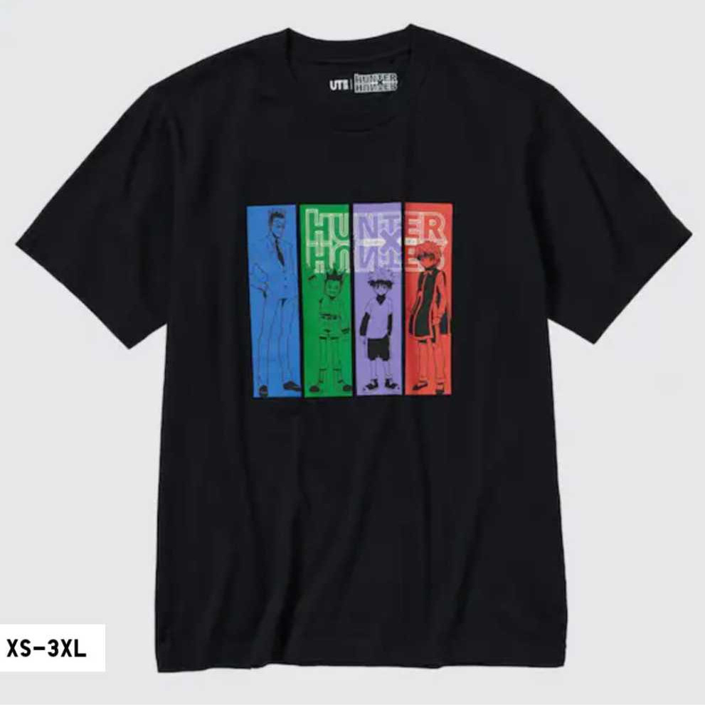 T SHIRT UNIQLO GRAFIS HUNTER X HUNTER UT BLACK |   KAOS ANIME 2024 01