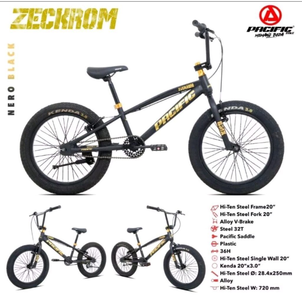 SEPEDA BMX ANAK LAKI LAKI 20 INCH PACIFIC ZECKROM / ZECKROM ROTOR BAN JUMBO 3.0