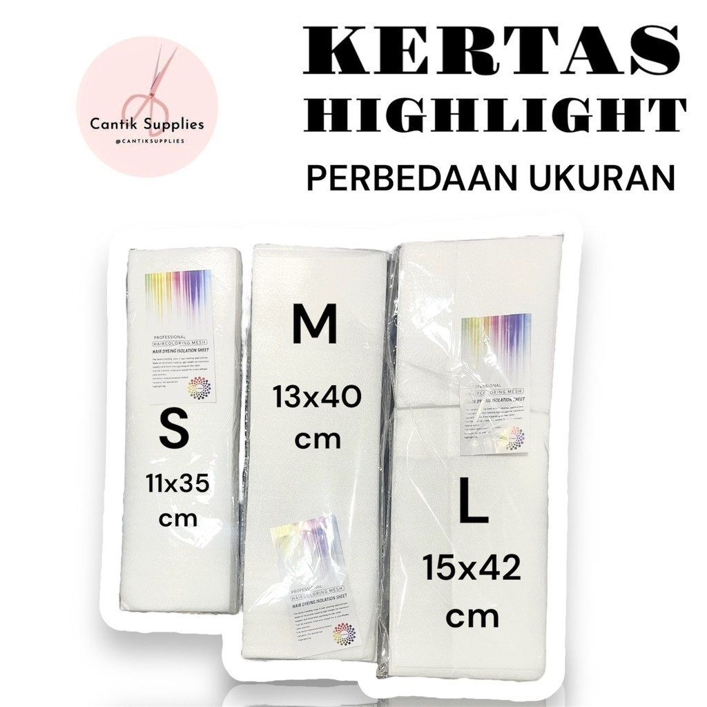 ERLU. KERTAS HIGHLIGHT RAMBUT / HIGHLIGHT PAPPER