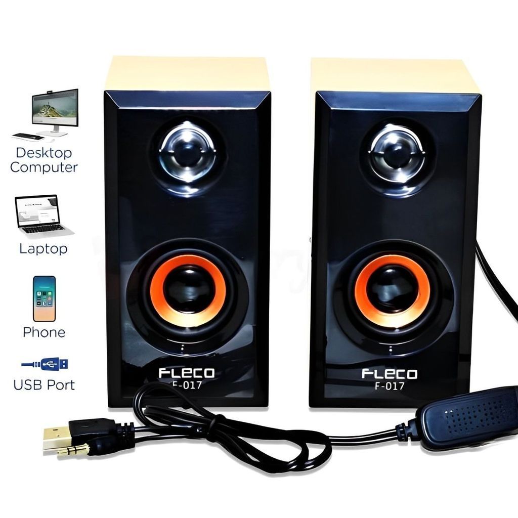 Speaker TV Full Bass, Laptop, Komputer, HP SPEAKER FLECO F-017 Speaker USB Komputer | Speaker Aktif 