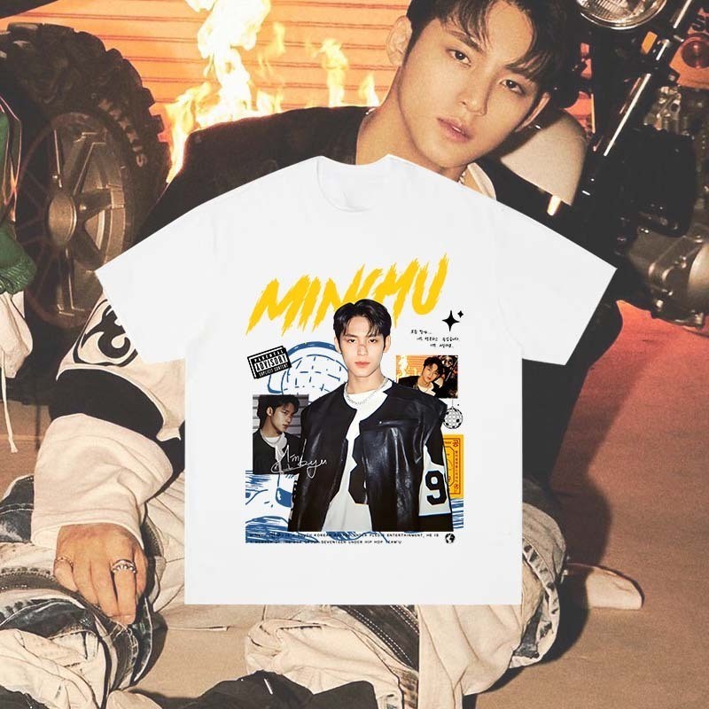 Seventeen Band Kaos Fashion MINGYU  T-shirt Kpop casual Baju unisex printed tops 100% cotton clothes