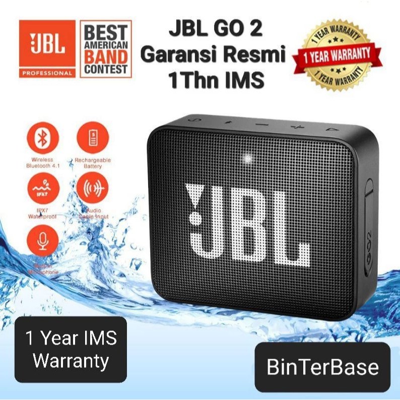 Speaker Bluetooth JBL GO 2 ORIGINAL 100% GARANSI RESMI IMS 1 TAHUN go2 wireless portable Loudspeaker
