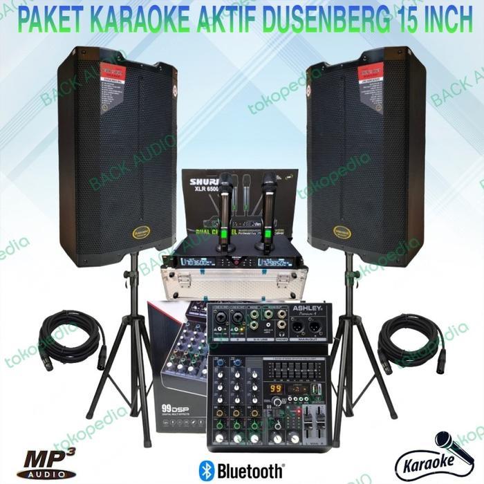 paket karaoke speaker aktif 15 inch dusenberg paket komplit karaoke 15