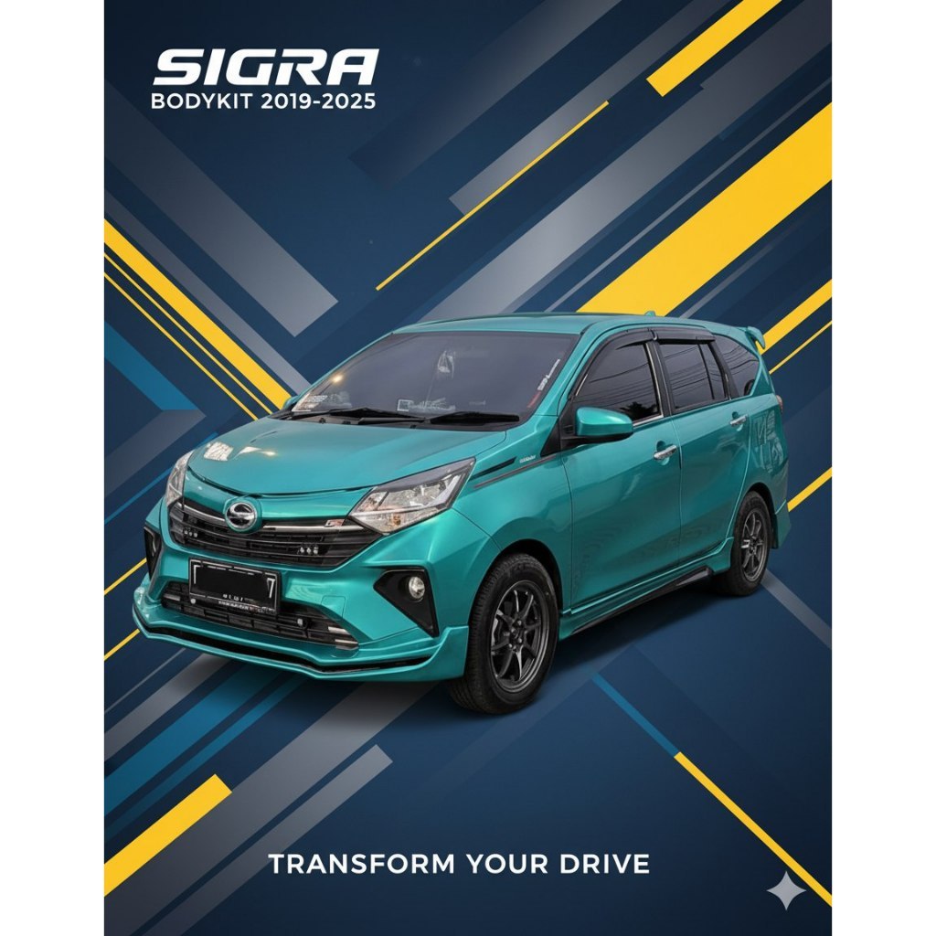 BEMPER BODYKIT SIGRA 2019-2026 FULLSET MODEL BELAKANG YARIS GRADE-A GRADE-A PLUS