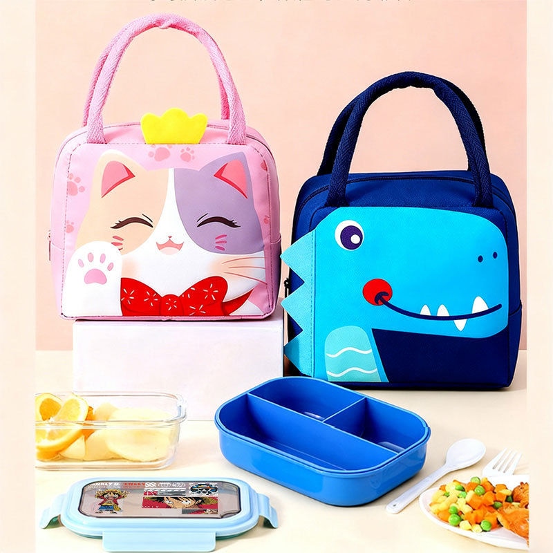 Portable Nordic PP Bento Cartoon Handheld InsulaLuffyPop Bag Microwave Friendly LuffyPop