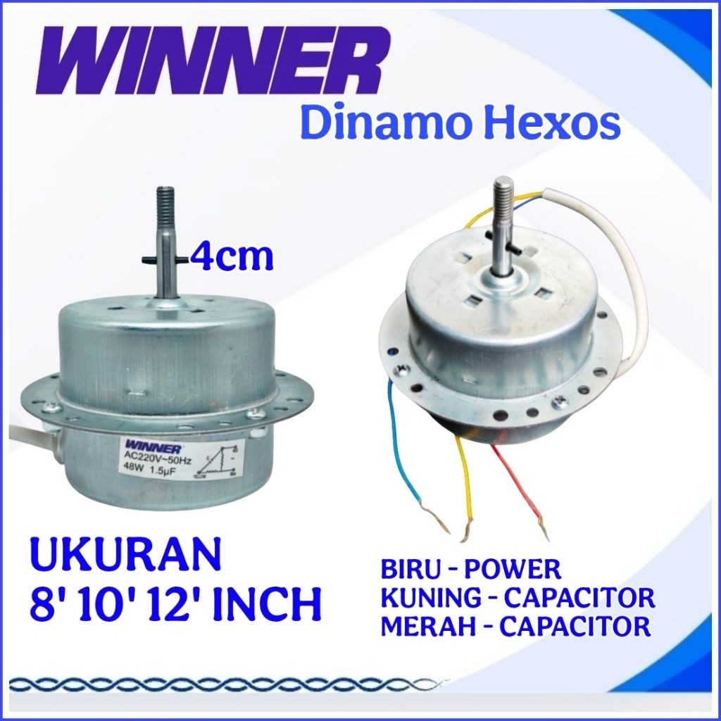 [TAUKO STEEL] Dinamo Exhaust Fan Hexos Winner khusus Hexos Fan AC Maspion 8-12inch
