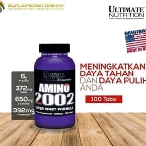 AMINO 2002 Ultimate Nutrition Vitamin Untuk Meningkatkan Masa Otot Dan Kekuatan Otot Isi 100 Tablet