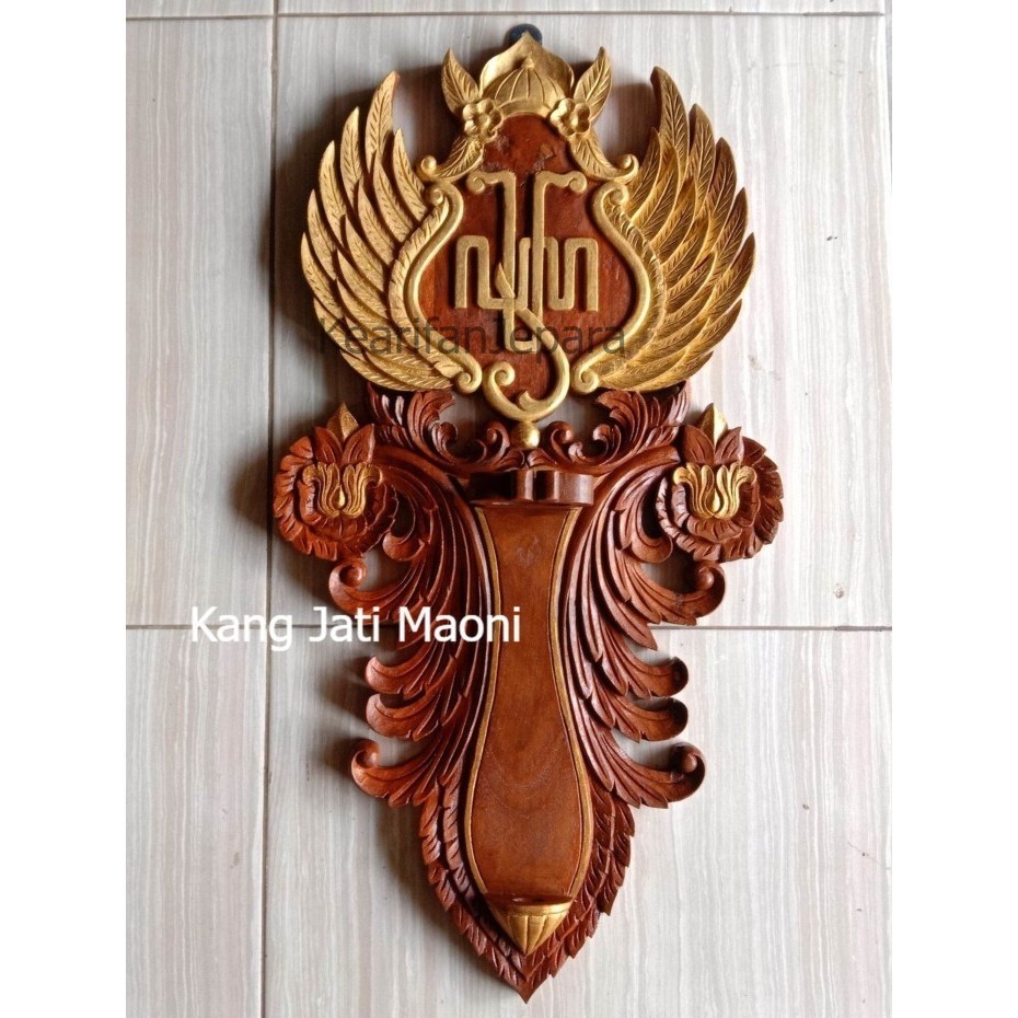Blawong tempat pajangan pusaka pusaka isi satu kayu jati  bahan kayu jati -LeluhurAntik-